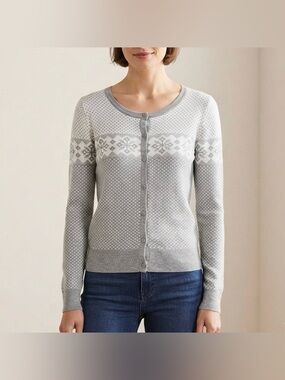 Another Flirt Knit Button Up Long Sleeve Cardigan Sweater Size M